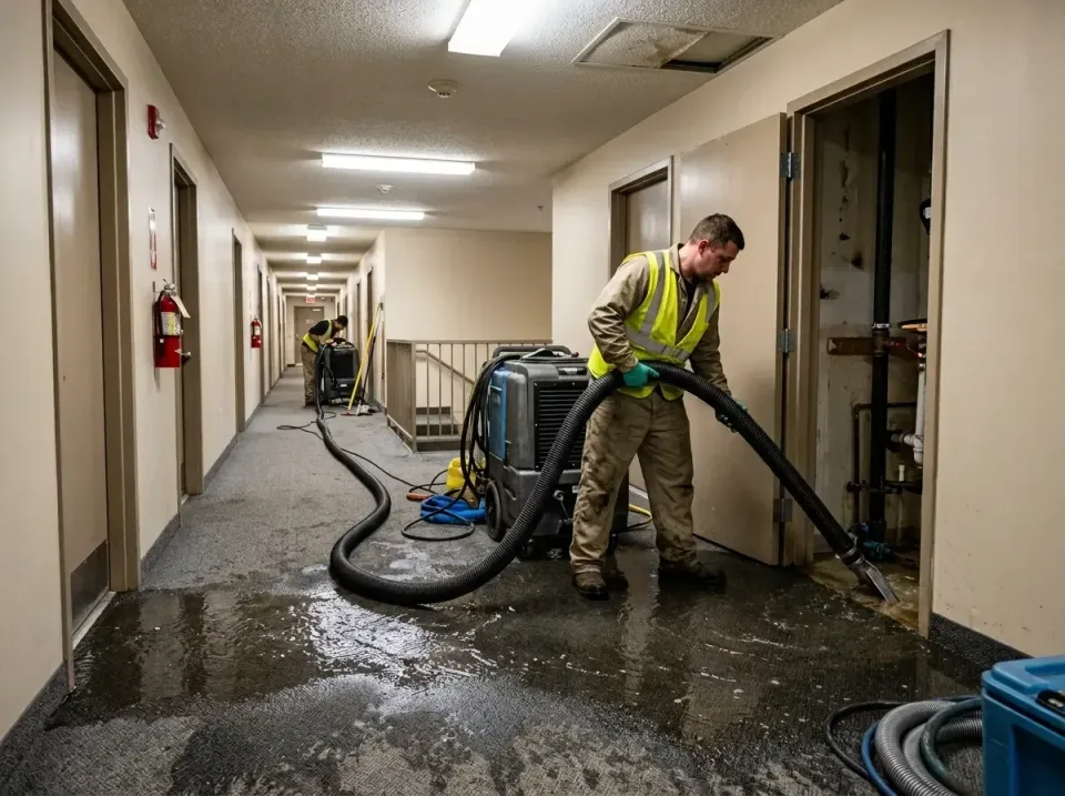 multi-unit-apartment-hallway-f-005 — frequently asked questions, Emergency Burst Pipe Water Extraction & Removal in Clemento…